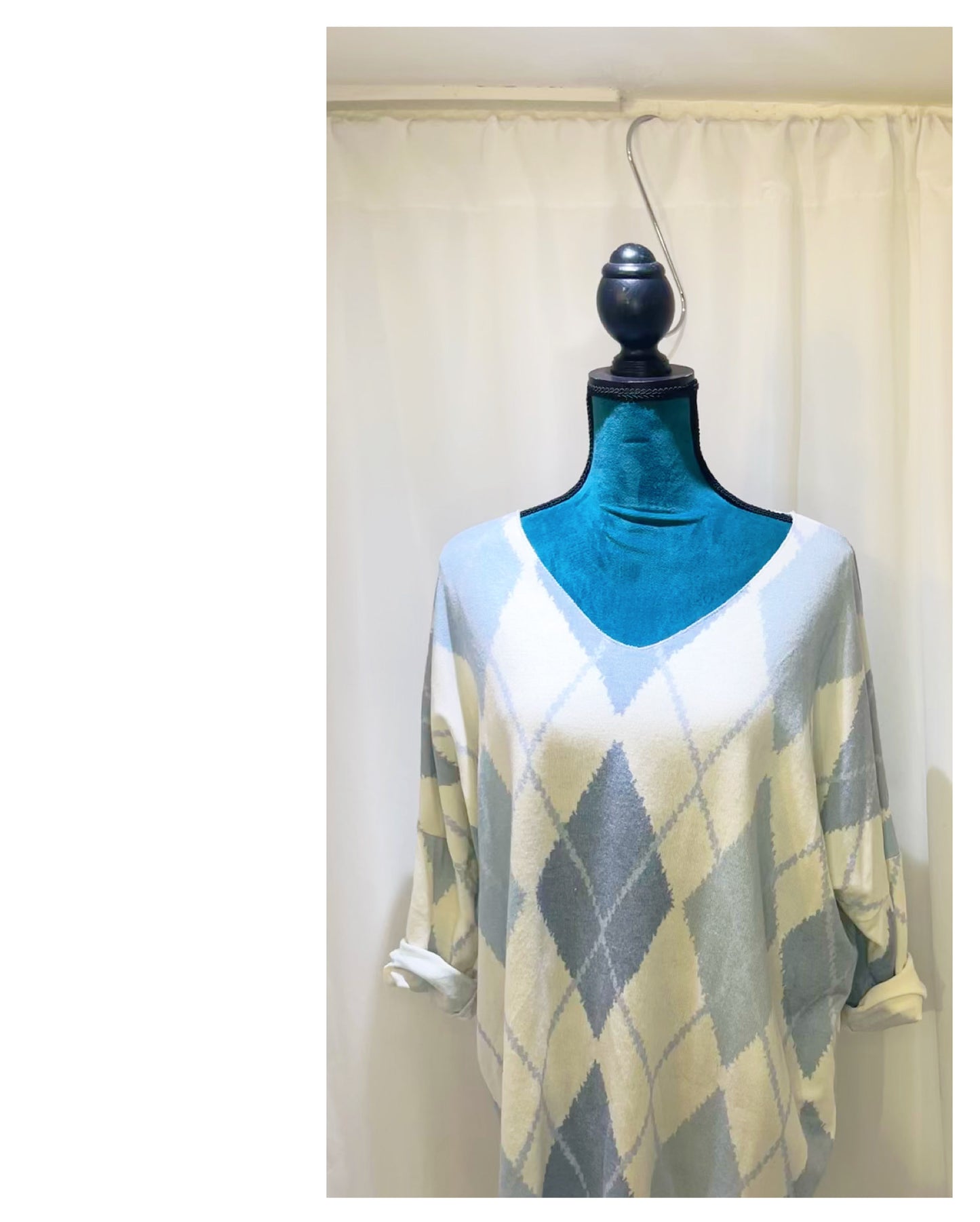 Pull motifs losanges modèle Arlequin