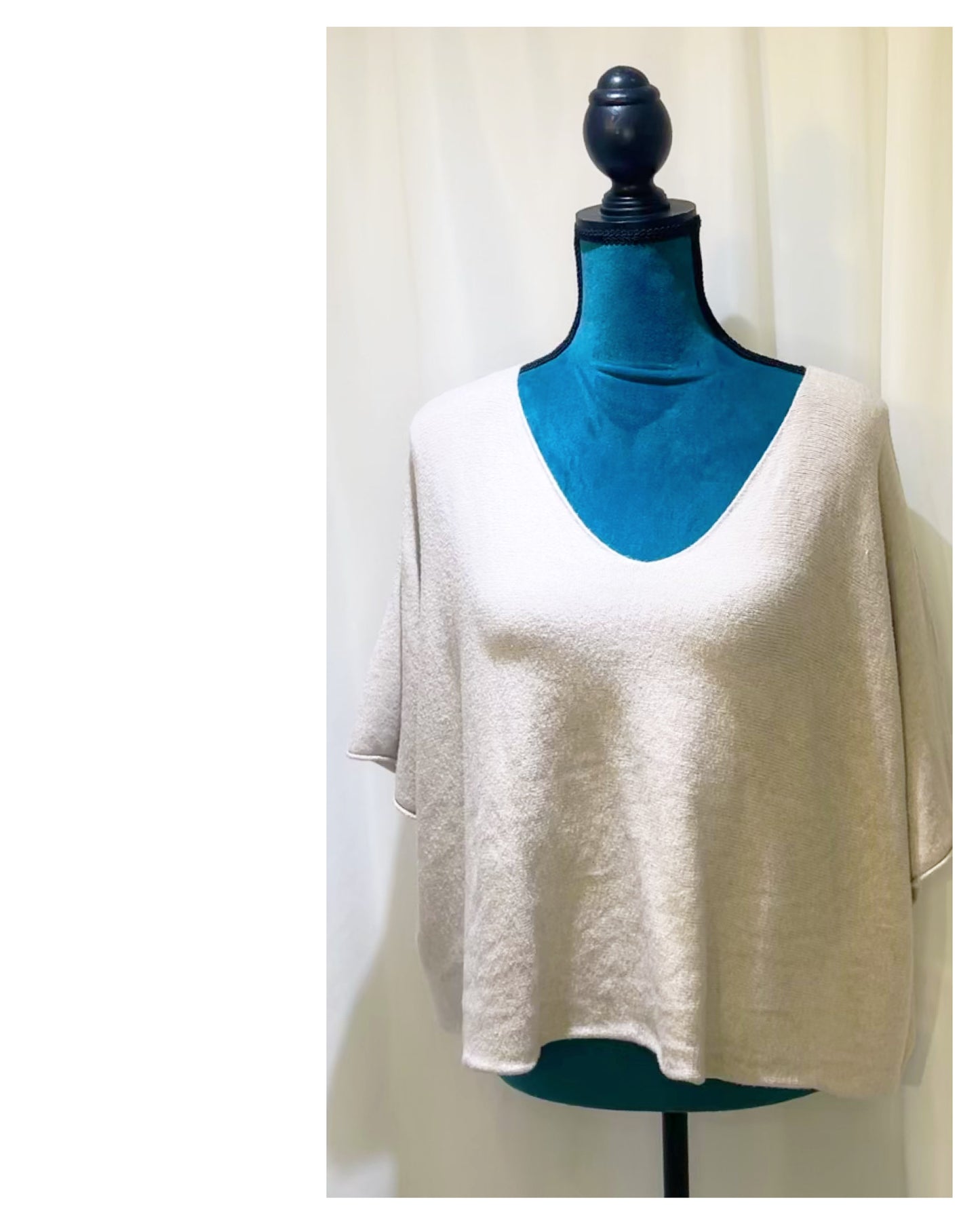 Pull évasé encolure V modèle Géraldine