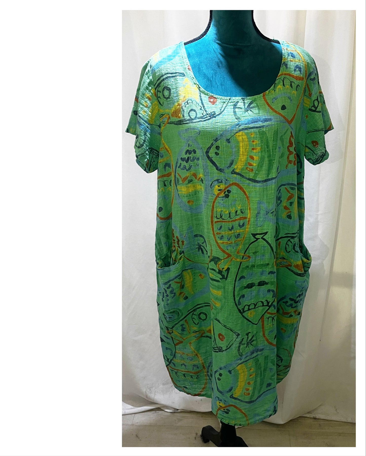 Robe droite uni décontracté modèle Poisson🐟🐠