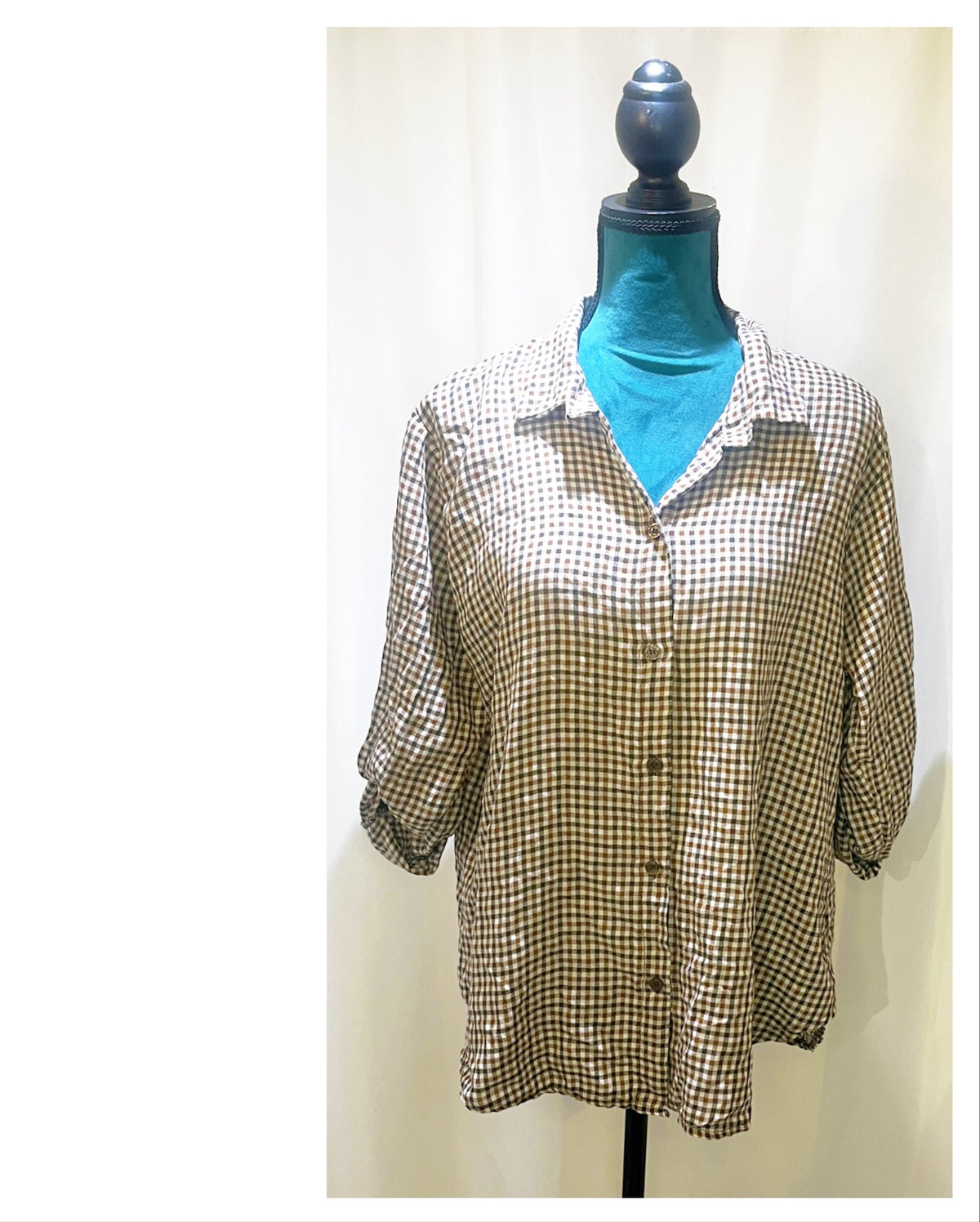 Chemise  modèle Trappeur imprimé petits Carreaux