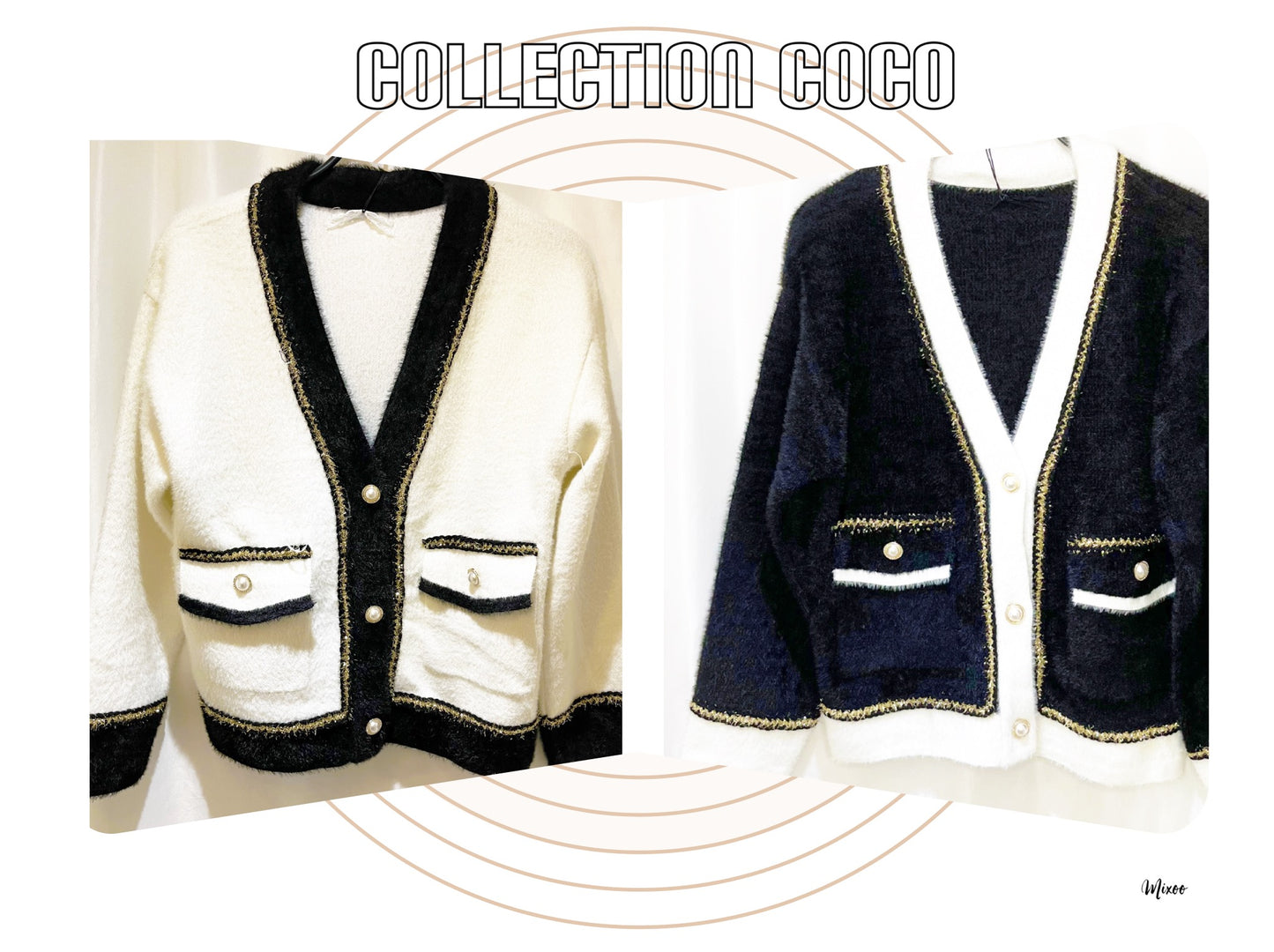 Collection CoCo Cardigan bi color Chic & Allure