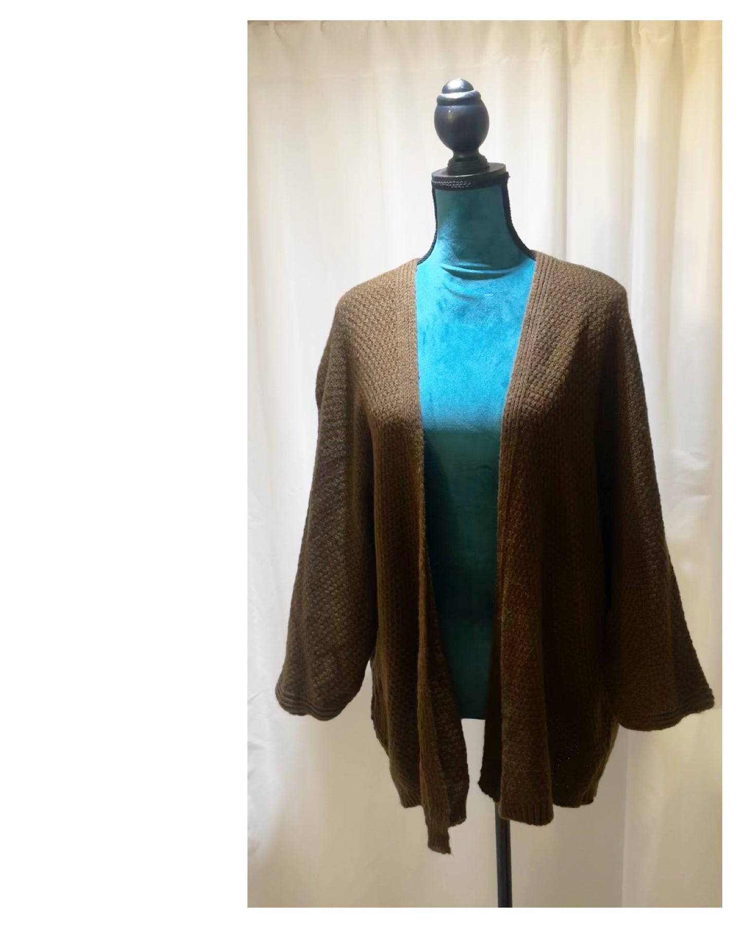 Gilet grosse maille mi long modèle Claudette