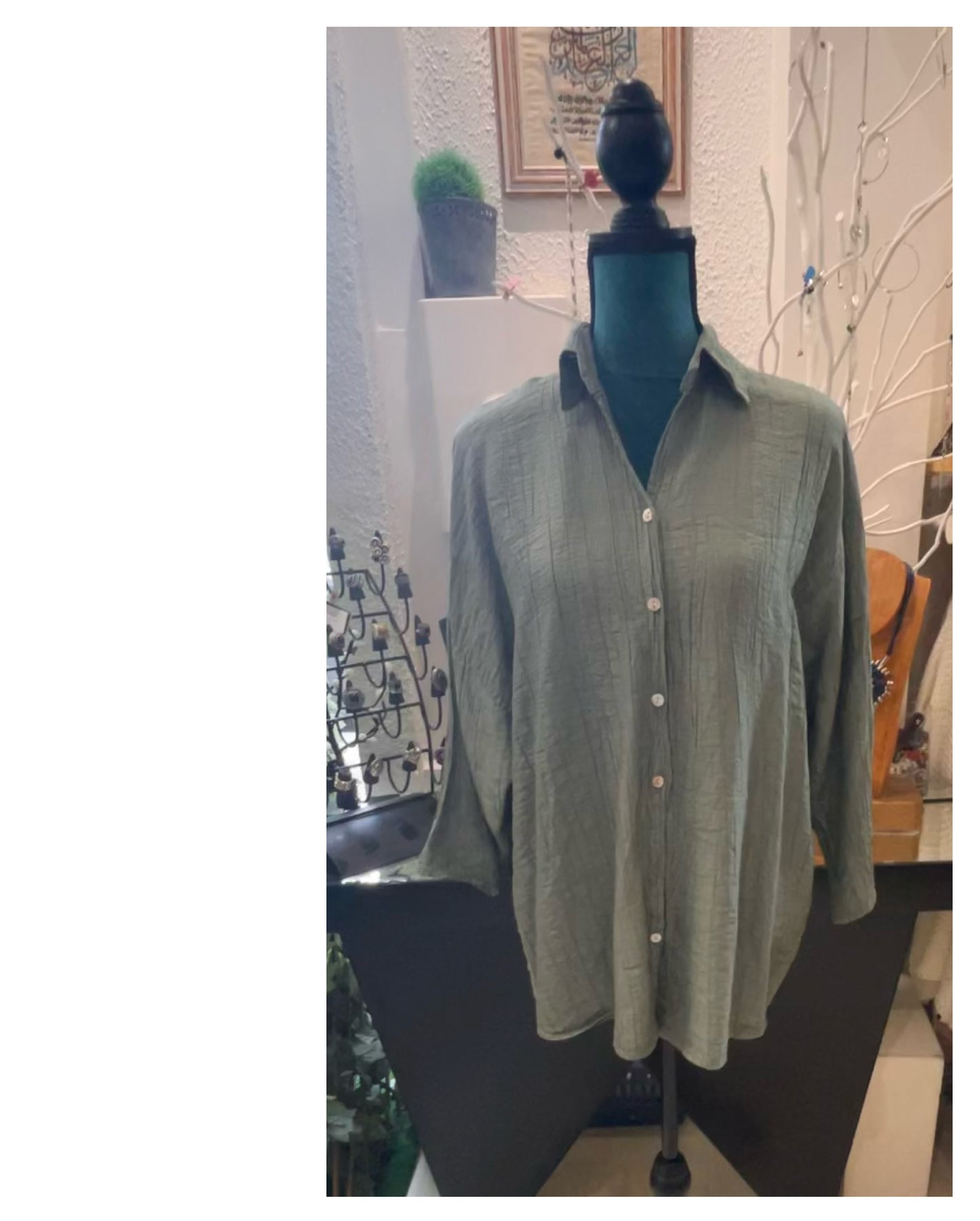 Chemise aspect chiffonnée modèle Claude
