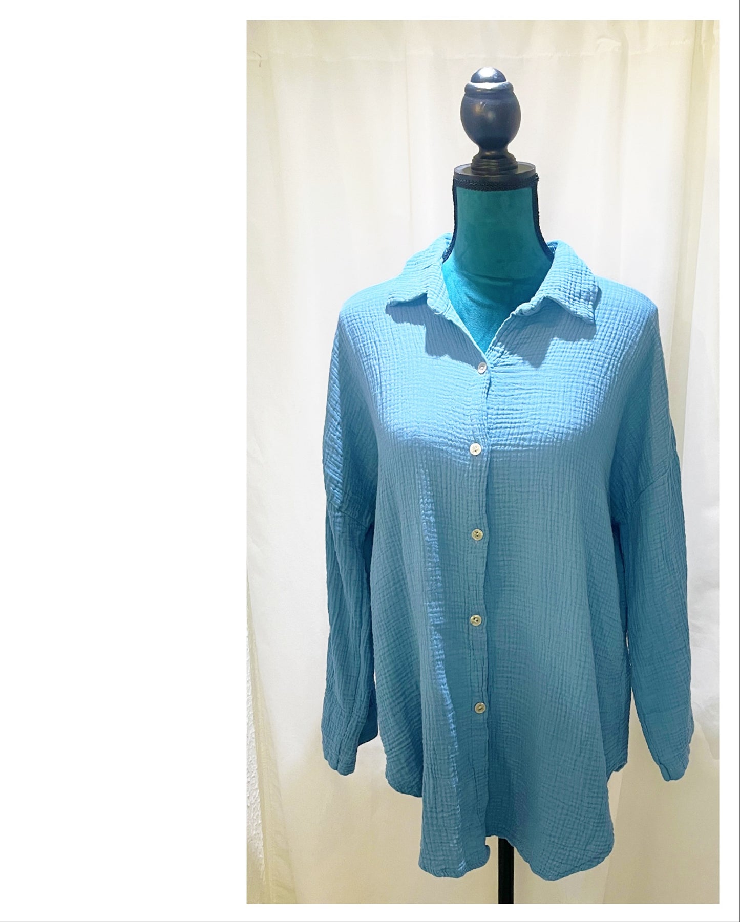 Chemise aspect chiffonnée Gaze de Coton modèle Vivie