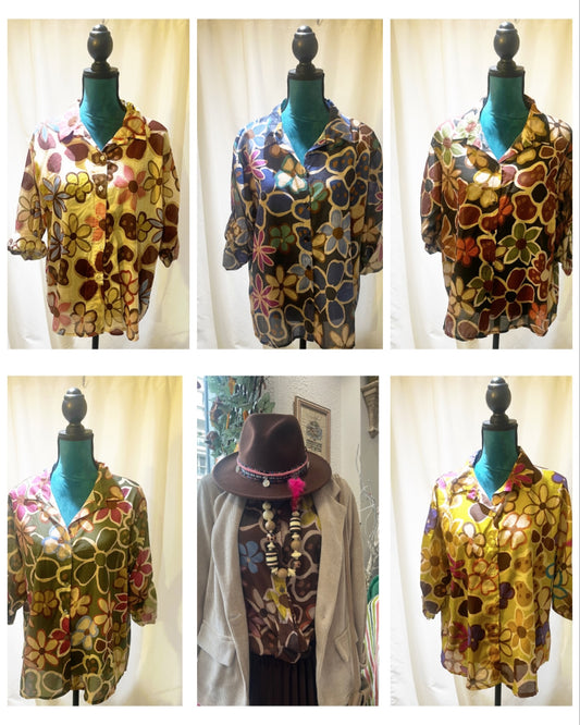 Chemise  modèle Flowers motifs floral