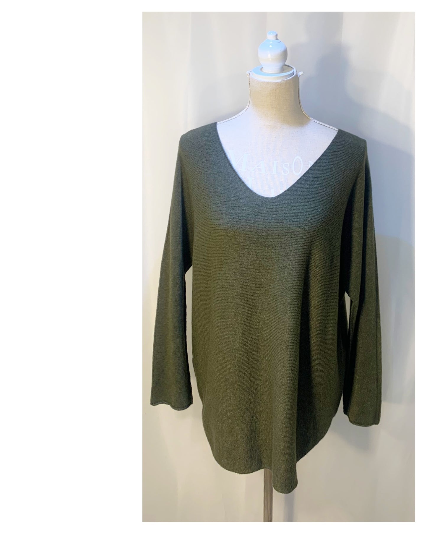 Pull tout doux modèle Émilie sans couture encolure V